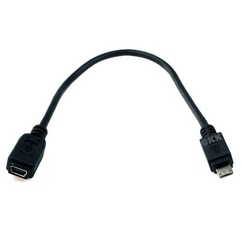USB-Adapterkabel Mini-B (Buchse) auf Micro-B (Stecker). 20cm.