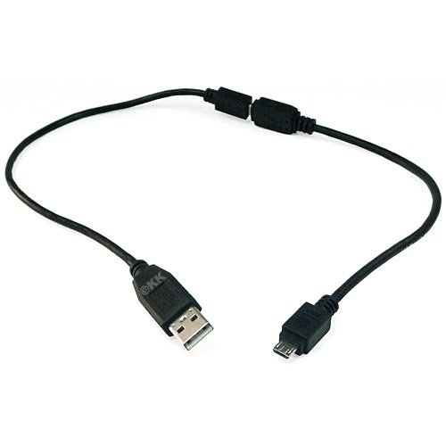USB 2.0 (A auf Mini-B) + Micro-B-Adapterkabel (Stecker). 30cm+25cm.