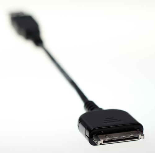 PREMIUM 30pin-DockConnector-USB-Daten-/Ladekabel für iPod, iPhone + iPad. 20cm