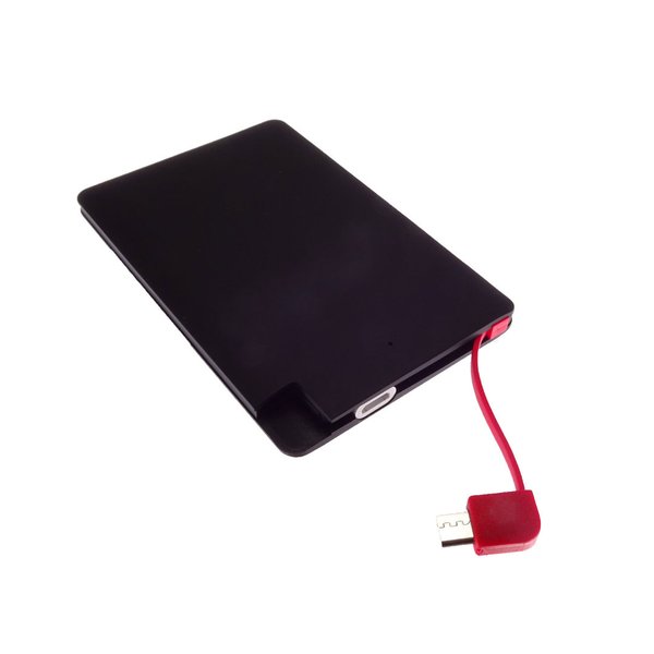 RAIKKO AccuPack 2500 mAh Wallet, PowerBank + original Apple Micro-USB auf Lightning-Adapter.