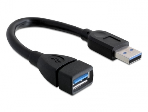USB 3.0 Verlängerung. A-Stecker auf A-Buchse. 15cm