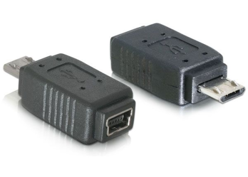USB-Adapter Mini-B (Buchse) auf Micro-B (Stecker).