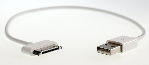 CLASSIC 30pin-DockConnector-USB-Daten-/Ladekabel für iPod, iPhone + iPad. 30cm