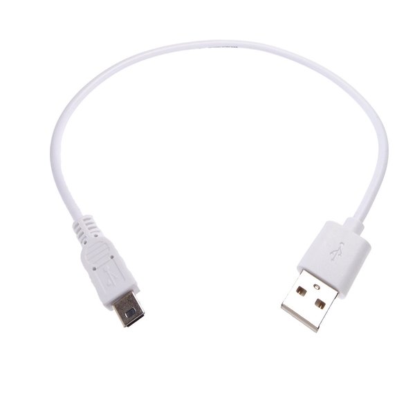 USB 2.0 (A auf Mini-B). weiß. 30cm.