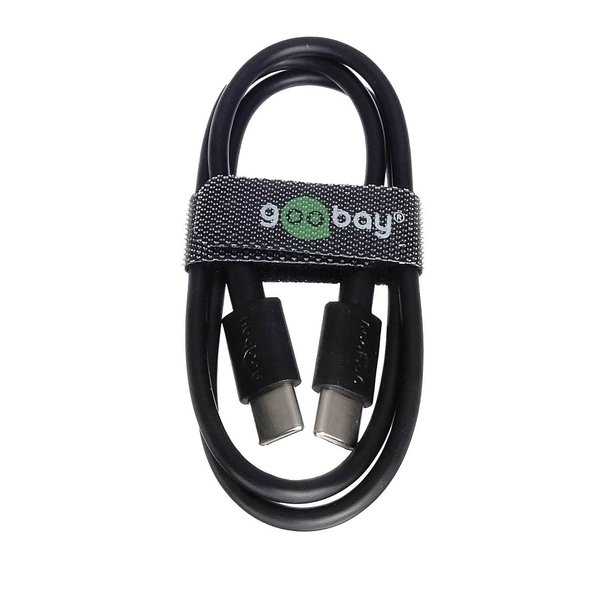 Goobay USB 3.1 Verbindungskabel: USB-C auf USB-C bis zu 10 Gbit/s. 50cm. mit Klettverschluss.