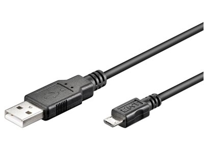 USB-Micro-B Drei-Längen-Set: USB-Micro-B auf USB-A Kabel Daten-& Ladekabel 20cm, 30cm, 80cm.