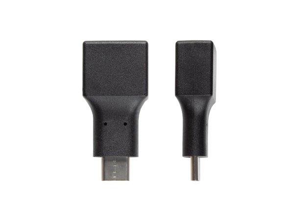 USB-2.0-Adapter: USB-C-Stecker an USB 2.0-A-Buchse. schwarz.